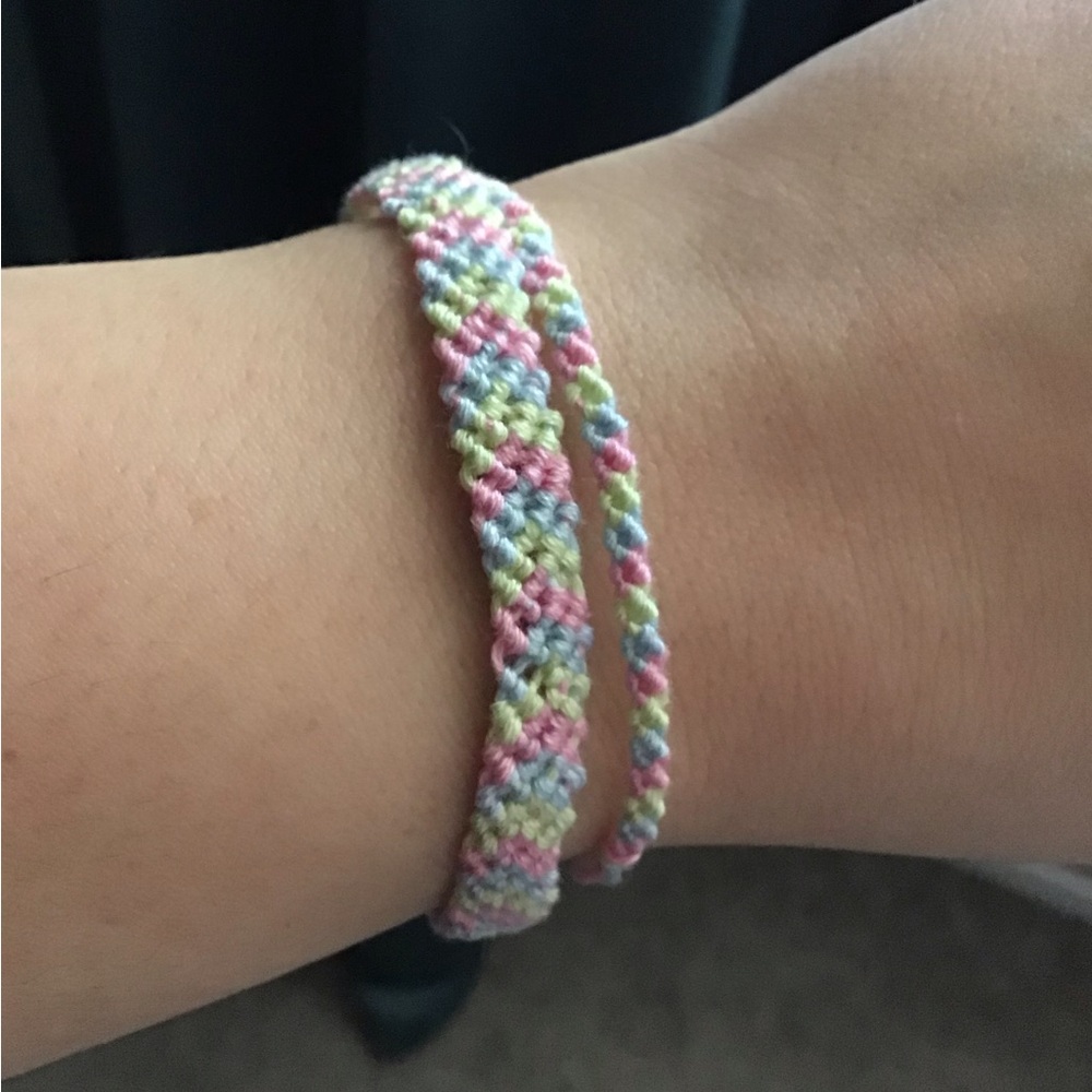 Pastel chevron Friendship Bracelets set